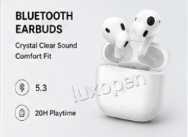 True Wireless Bluetooth Earbuds